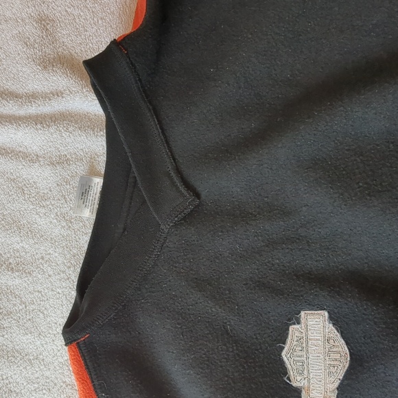 Harley-Davidson Black and Orange pullover Sweatshirt - Picture 13 of 16